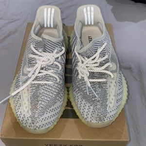 Grey and white yeezy